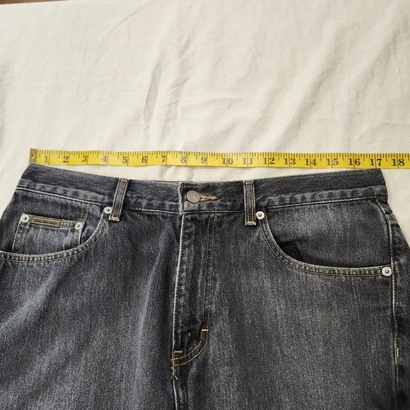 Calvin Klein Black Denim Straight Leg Jeans - Mens Size 34 - Picture 9 of 12